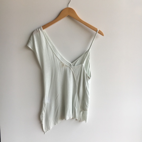 Silence+noise light green Draped Asymmetrical Tank - Picture 4 of 8